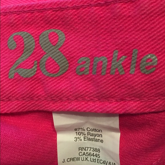Hot Pink JCrew Toothpink Jeans - Picture 3 of 4